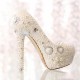 2019 new pearl rhinestone waterproof platform white bride crystal super high heel wedding shoes single shoes adult gift shoes 2019 new pearl rhinestone waterproof platform white bride crystal super high heel wedding shoes single shoes adult gift shoes