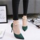 2020 spring and summer new high-heeled shoes high-heeled sexy word buckle chain fine heel shallow matte women's sandals 2020 spring and summer new high-heeled shoes high-heeled sexy word buckle chain fine heel shallow matte women's sandals