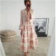 Autumn Women Dresses Summer Casual Loose Ruffle Long Sleeve V Neck Striped Print Bohemain Beach Long Maxi Dresses Femme Vestidos Autumn Women Dresses Summer Casual Loose Ruffle Long Sleeve V Neck Striped Print Bohemain Beach Long Maxi Dresses Femme Vestidos