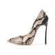 Autumn new style wine glasses pointed snakeskin stilettos shallow mouth single shoes women all-match banquet shoes large size Autumn new style wine glasses pointed snakeskin stilettos shallow mouth single shoes women all-match banquet shoes large size