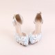 Blue lace flower bridal shoes white pearl rhinestone wedding shoes pointed stiletto super high heel dress female sandals Blue lace flower bridal shoes white pearl rhinestone wedding shoes pointed stiletto super high heel dress female sandals