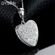 Dyson 925 Sterling Silver Necklaces Heart Micro Pave Crystal CZ Cute Sweet Charm Necklaces For Women Girls Gifts Fashion Jewelry