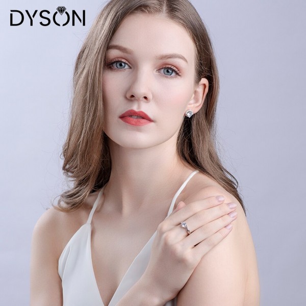 Dyson 925 Sterling Silver Rings Infinity Solitaire Round Clear Zirconia Promise Engagement Rings For Women Bridal Fine Jewelry Dyson 925 Sterling Silver Rings Infinity Solitaire Round Clear Zirconia Promise Engagement Rings For Women Bridal Fine Jewelry