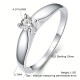 Dyson 925 Sterling Silver Rings Solitaire Classic White Zirconia Promise Bridal Wedding Engagement Rings For Women Fine Jewelry