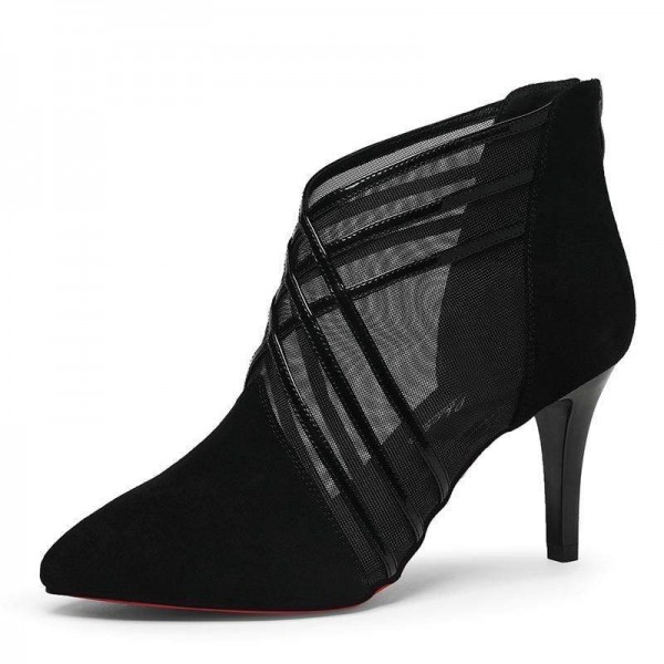 Fashion Mesh Cross Striped Lace Women Ladies Casual Pointed High Heels Pumps Women Sandals Shoes Fashion Mesh Cross Striped Lace Women Ladies Casual Pointed High Heels Pumps Women Sandals Shoes