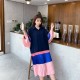 Korean Style Summer Woman Dress Loose Pleated Color Blocking Swing Casual A-Line Shirt dresses for women vestido de mujer Korean Style Summer Woman Dress Loose Pleated Color Blocking Swing Casual A-Line Shirt dresses for women vestido de mujer
