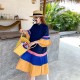 Korean Style Summer Woman Dress Loose Pleated Color Blocking Swing Casual A-Line Shirt dresses for women vestido de mujer