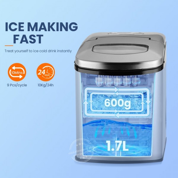 MIUI Ice Maker Machine  for Countertop, Portable Ice Cube Makers