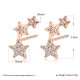SILVERHOO Cuff Earrings Authentic 925 Sterling Silver CZ Exquisite Stackable Star Earrings for Women Jewelry Valentine's Gift