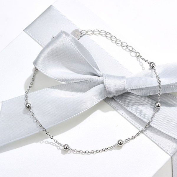 SILVERHOO Real 925 Sterling Silver Bracelet Spacer Bead Chain Minimalist Fine Silver Jewelry For Women Hot Selling Birthday Gift