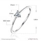 SILVERHOO Sterling Silver 925 Women Rings Simple Heart Zircon Ring For Women Fine Silver Jewelry Engagement Wedding Girl Gifts