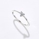 SILVERHOO Sterling Silver 925 Women Rings Simple Heart Zircon Ring For Women Fine Silver Jewelry Engagement Wedding Girl Gifts